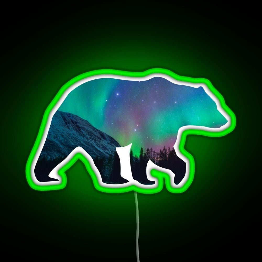 Northern Lights Bear Rgb Neon Sign - Shineneon