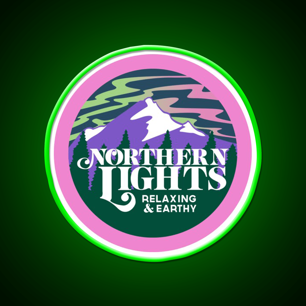 Northern Lights Hemp Inspired Green Leaf Led Neon Sign Rgb Color - Shineneon