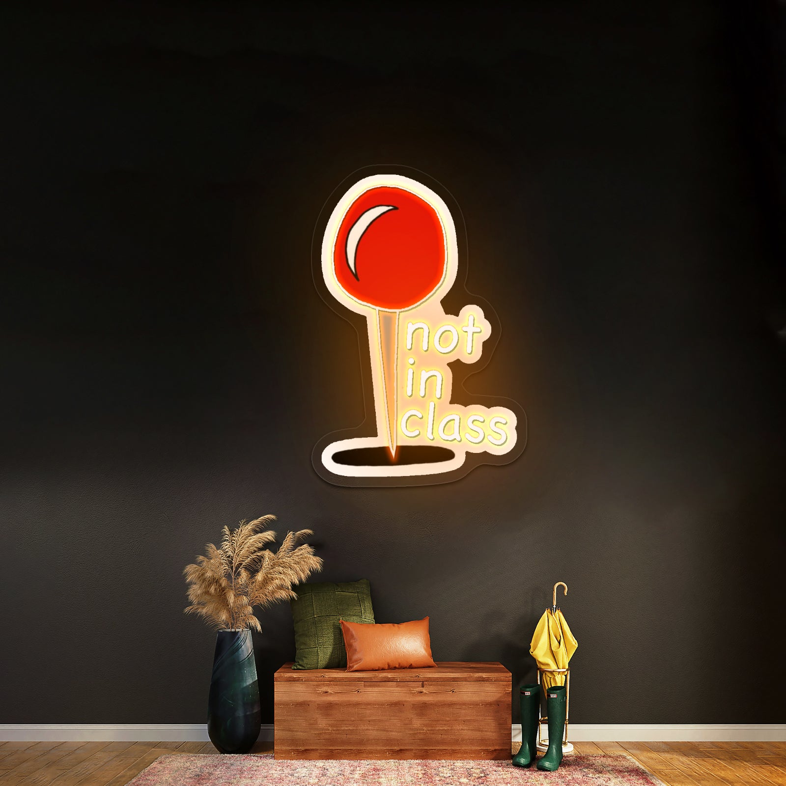 Not In Class Artwork Large Neon Signs