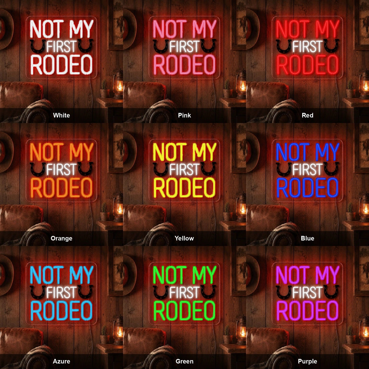 Not My First Rodeo Horseshoes LED Neon Sign - Shineneon