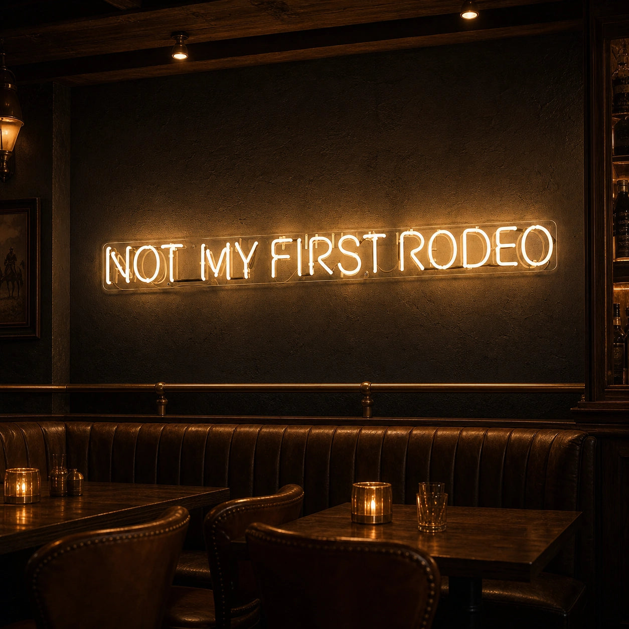 Not My First Rodeo LED Neon Sign Garage Man Cave Neon Sign high-converting product image