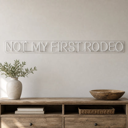 Not My First Rodeo LED Neon Sign Garage Man Cave Neon Sign size image