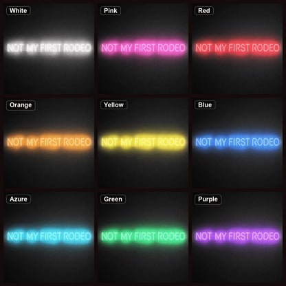 Not My First Rodeo LED Neon Sign Garage Man Cave Neon Sign - Shineneon