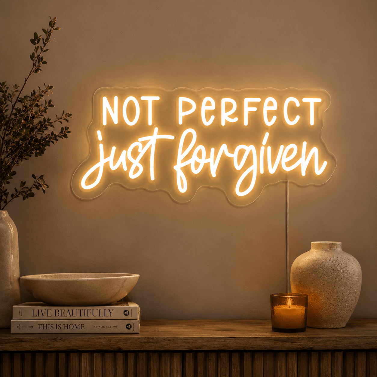Not Perfect Just Forgotten Wall Decor LED Neon Sign - Shineneon