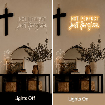 Not Perfect Just Forgotten Wall Decor LED Neon Sign - Shineneon