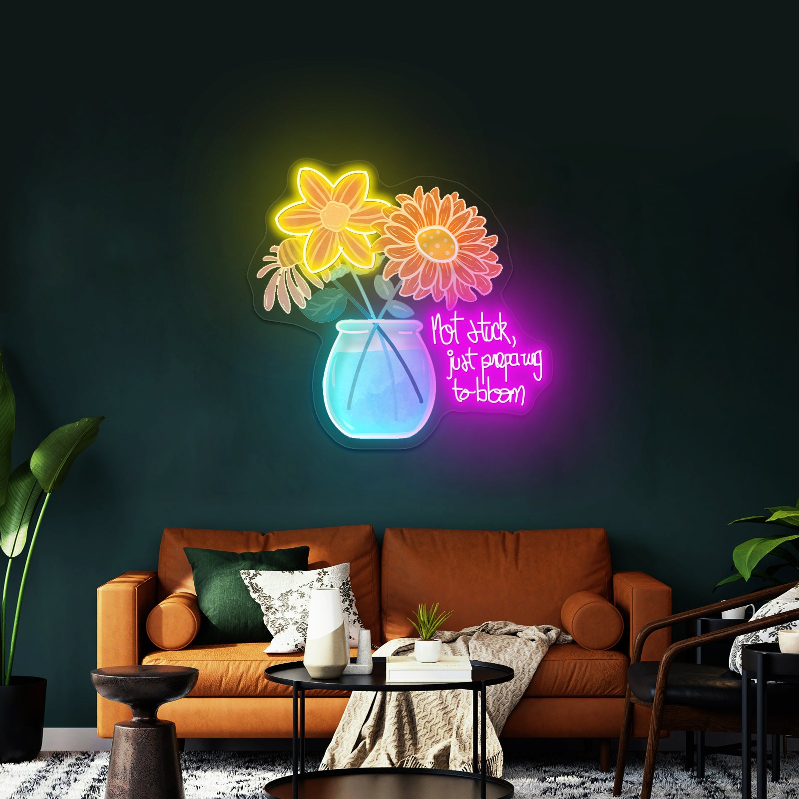 Not Today Satan Artwork Neon Signs For A Bar