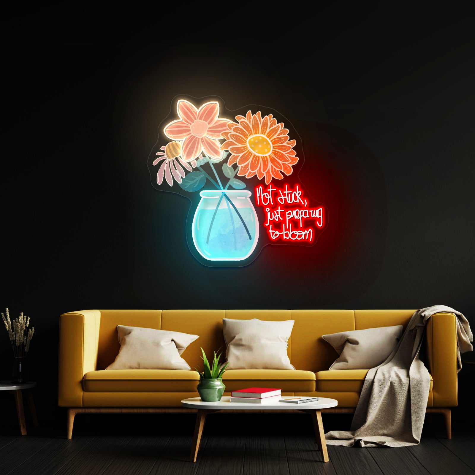 Not Today Satan Artwork Neon Signs For A Bar