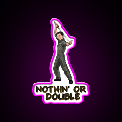 Nothin Or Double Asian Cultural Led Neon Sign Rgb Color - Neon sign mounted on wall in room