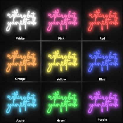Nothing Beats Your Life Today LED Neon Sign Garage Man Cave Neon Sign color grid
