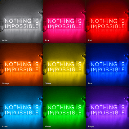 Nothing Is Impossible LED Neon Sign Bedroom Wall Art - Shineneon