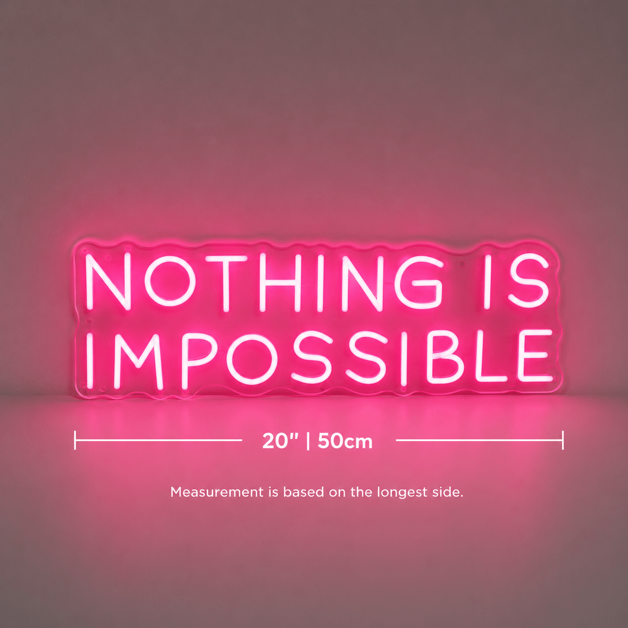 Nothing Is Impossible LED Neon Sign Bedroom Wall Art - Shineneon