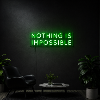 Nothing Is Impossible Wall Decor LED Neon Sign - 02 High-Converting Product Image