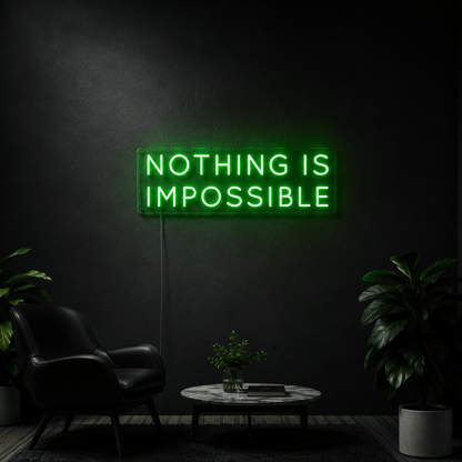 Nothing Is Impossible Wall Decor LED Neon Sign - Shineneon