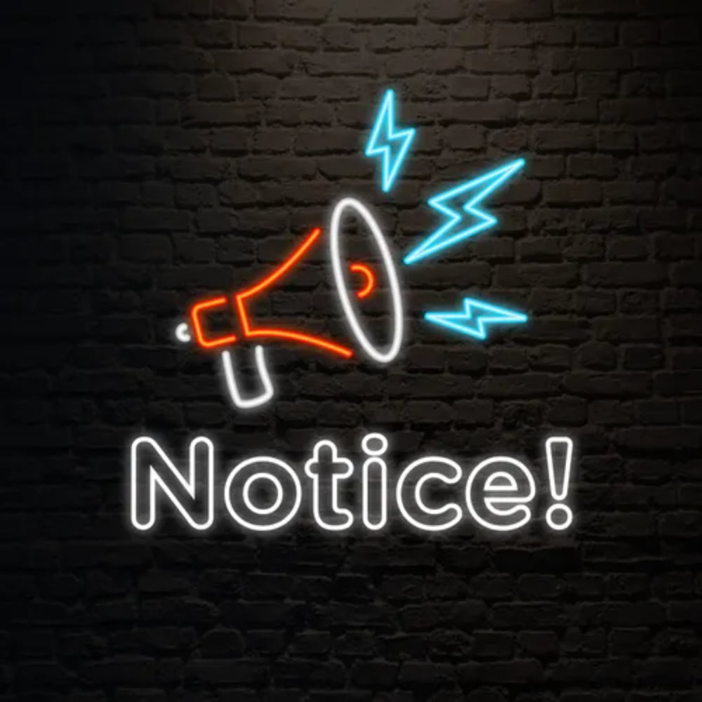 Notice Led Neon Sign | Shineneon
