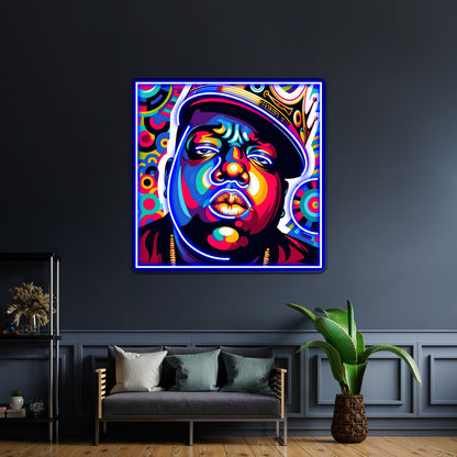 Notorious Big Pop Artwork Business Led Sign