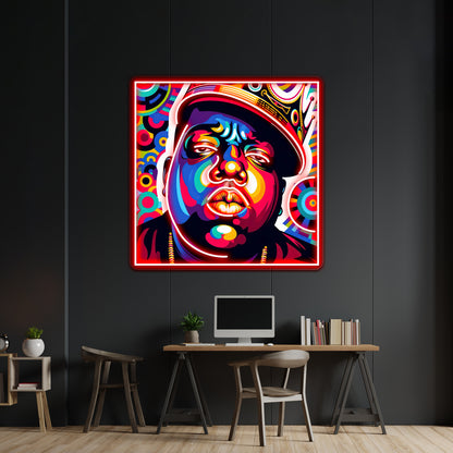 Notorious Big Pop Artwork Business Led Sign