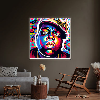 Notorious Big Pop Artwork Business Led Sign