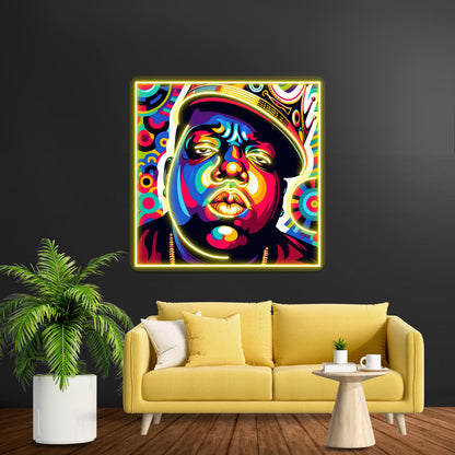 Notorious Big Pop Artwork Business Led Sign