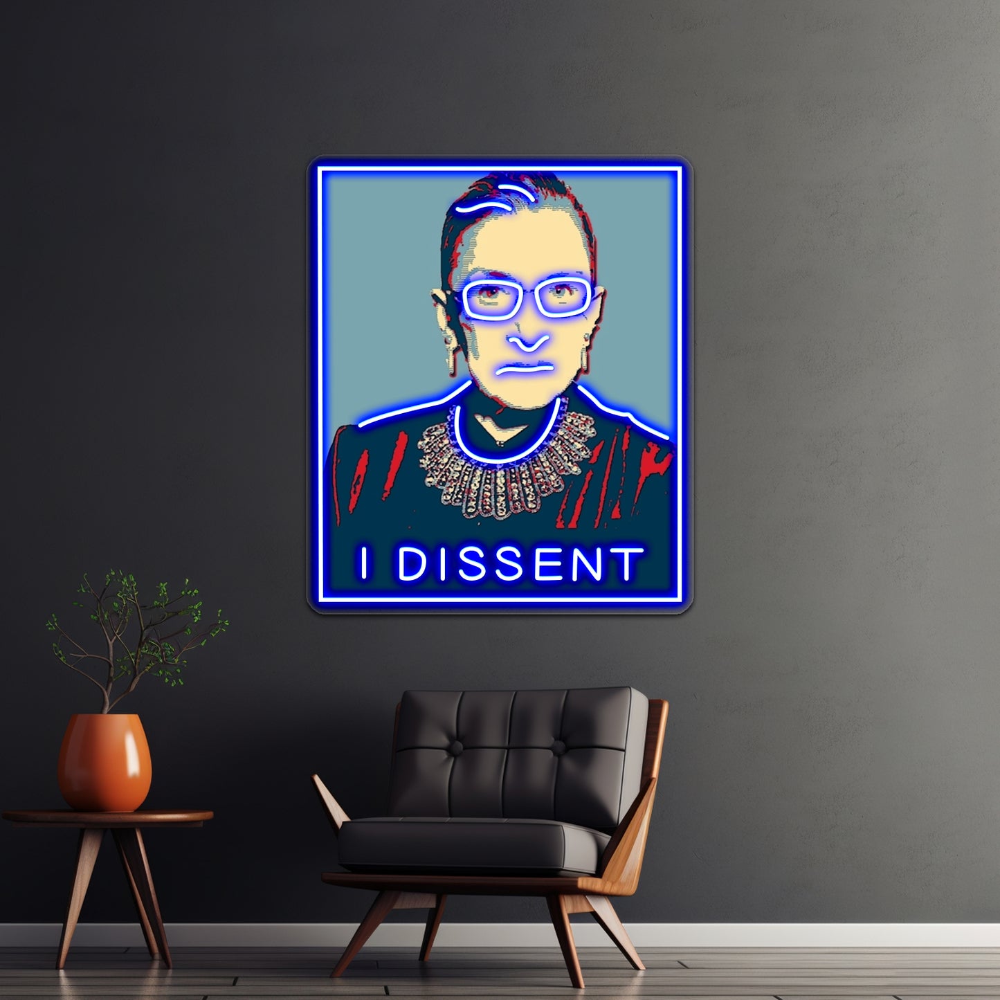 Notorious Rbg I Dissent Artwork Business Led Sign