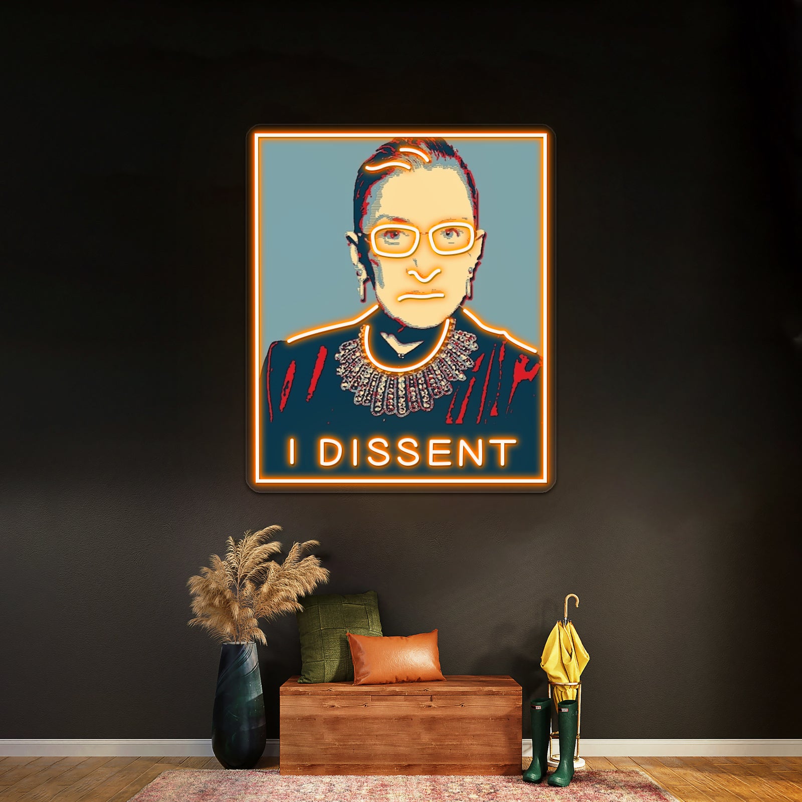 Notorious Rbg I Dissent Artwork Business Led Sign | Shineneon