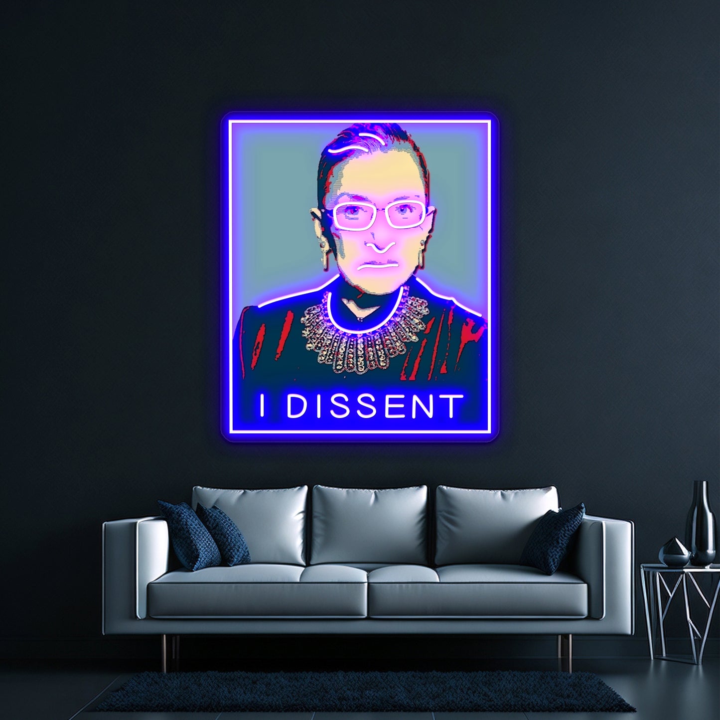 Notorious Rbg I Dissent Artwork Business Led Sign