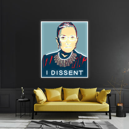 Notorious Rbg I Dissent Artwork Business Led Sign