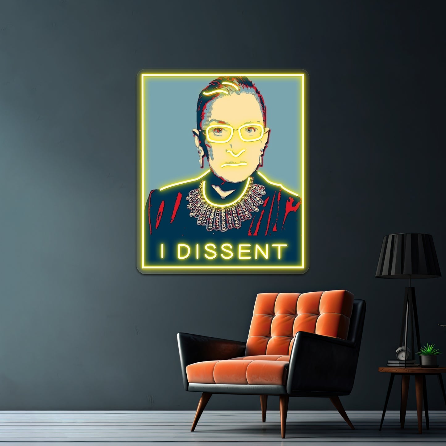 Notorious Rbg I Dissent Artwork Business Led Sign