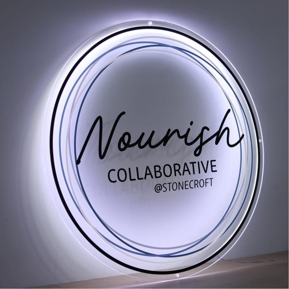 Nourish Collaborative Acrylic Business Logo Sign - Shineneon
