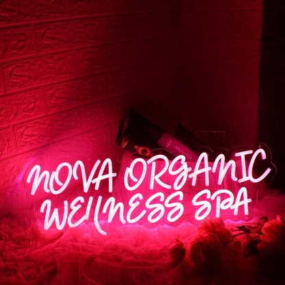 Nova Organic Wellness Spa Red Led Neon Sign - Shineneon