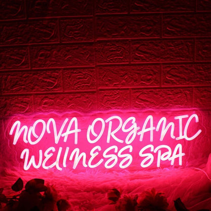 Nova Organic Wellness Spa Red Led Neon Sign - Shineneon