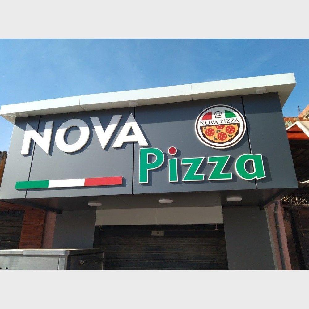 Nova Pizza 3D Frontlit Channel Letters Led Light Sign - Shineneon