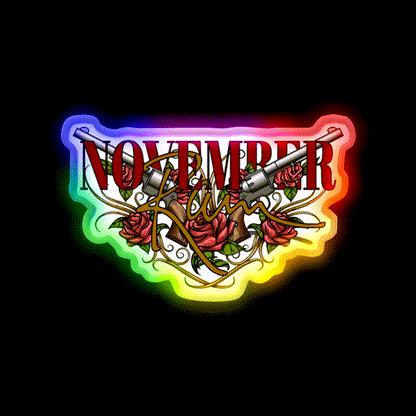 November Rain Welcome Led Neon Sign Open Sign Rgb Color - LED neon sign close-up detail