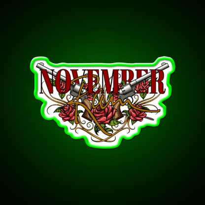 November Rain Welcome Led Neon Sign Open Sign Rgb Color - Shineneon