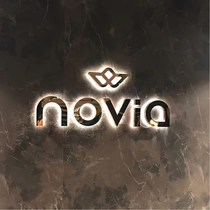 Novia Logo 3D Backlit Channel Letters Led Light Sign - Shineneon