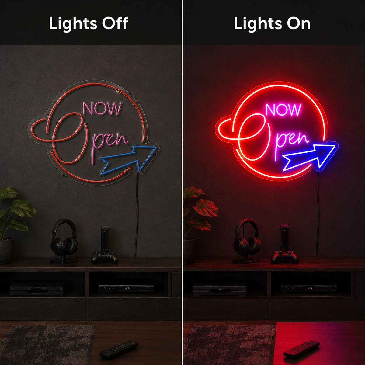 Now Open Arrow LED Neon Sign - Shineneon