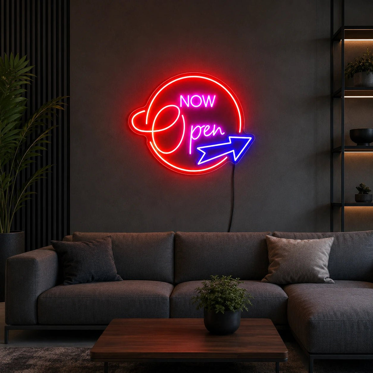 Now Open Arrow LED Neon Sign - Shineneon