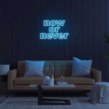 Now Or Never Bright Pink Led Neon Sign For Modern Home Decor | Shineneon