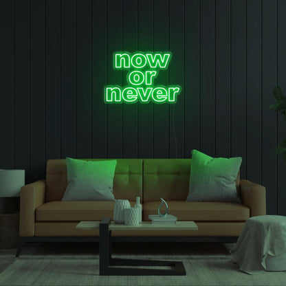 Now Or Never Bright Pink Led Neon Sign For Modern Home Decor | Shineneon