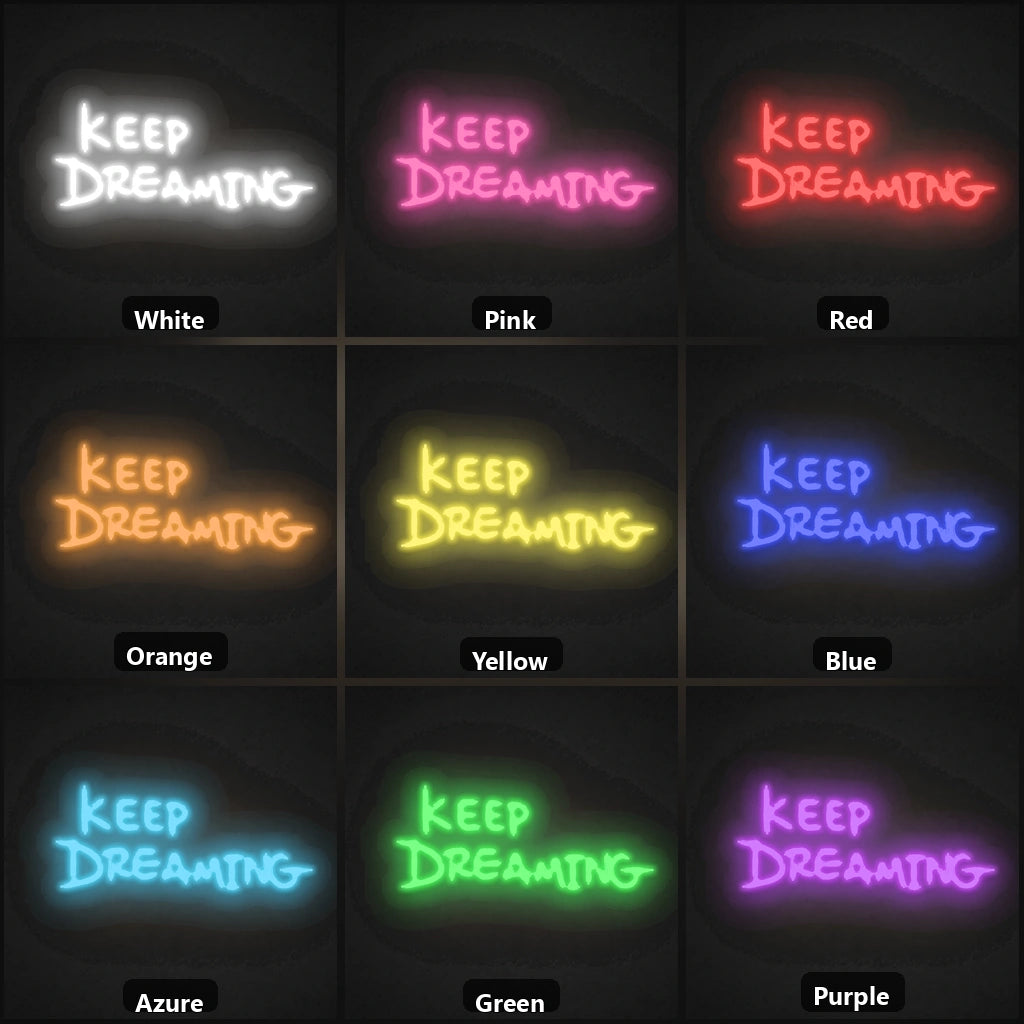 Now Or Never LED Neon Sign Garage Man Cave Neon Sign color grid