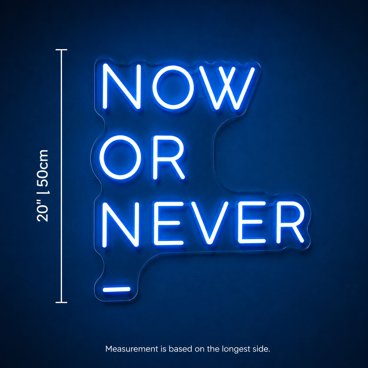 Now Or Never Wall Decor LED Neon Sign - 04 Size Image