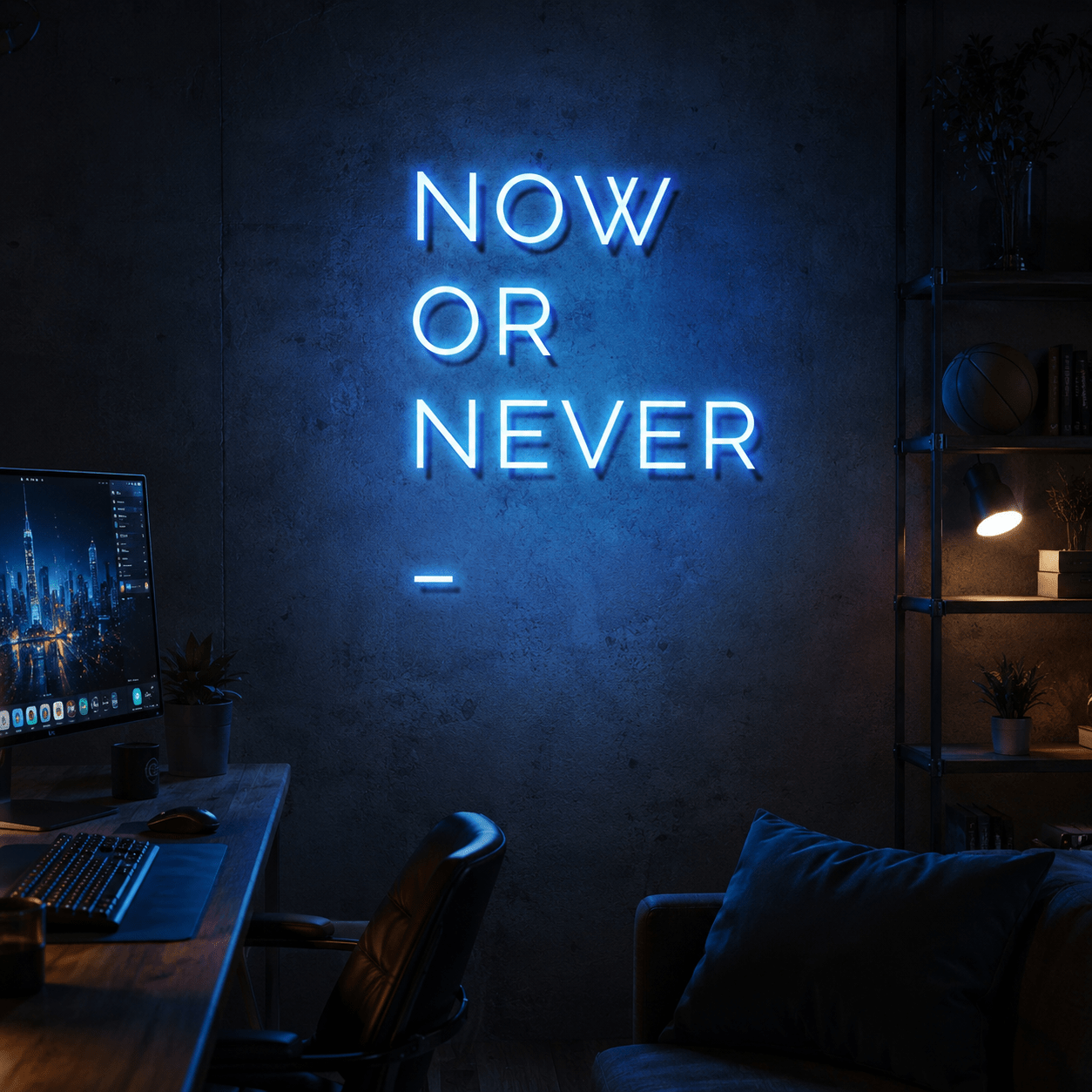 Now Or Never Wall Decor LED Neon Sign - Shineneon