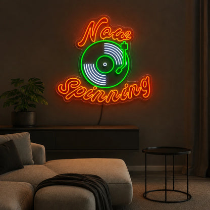 Now Spinning Record Player LED Neon Sign high-converting product image