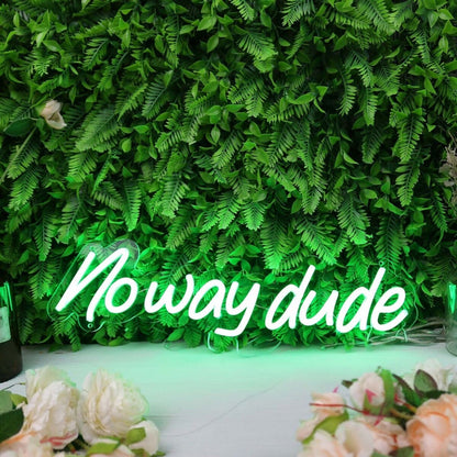 Noway Dude Green Led Neon Sign - Shineneon