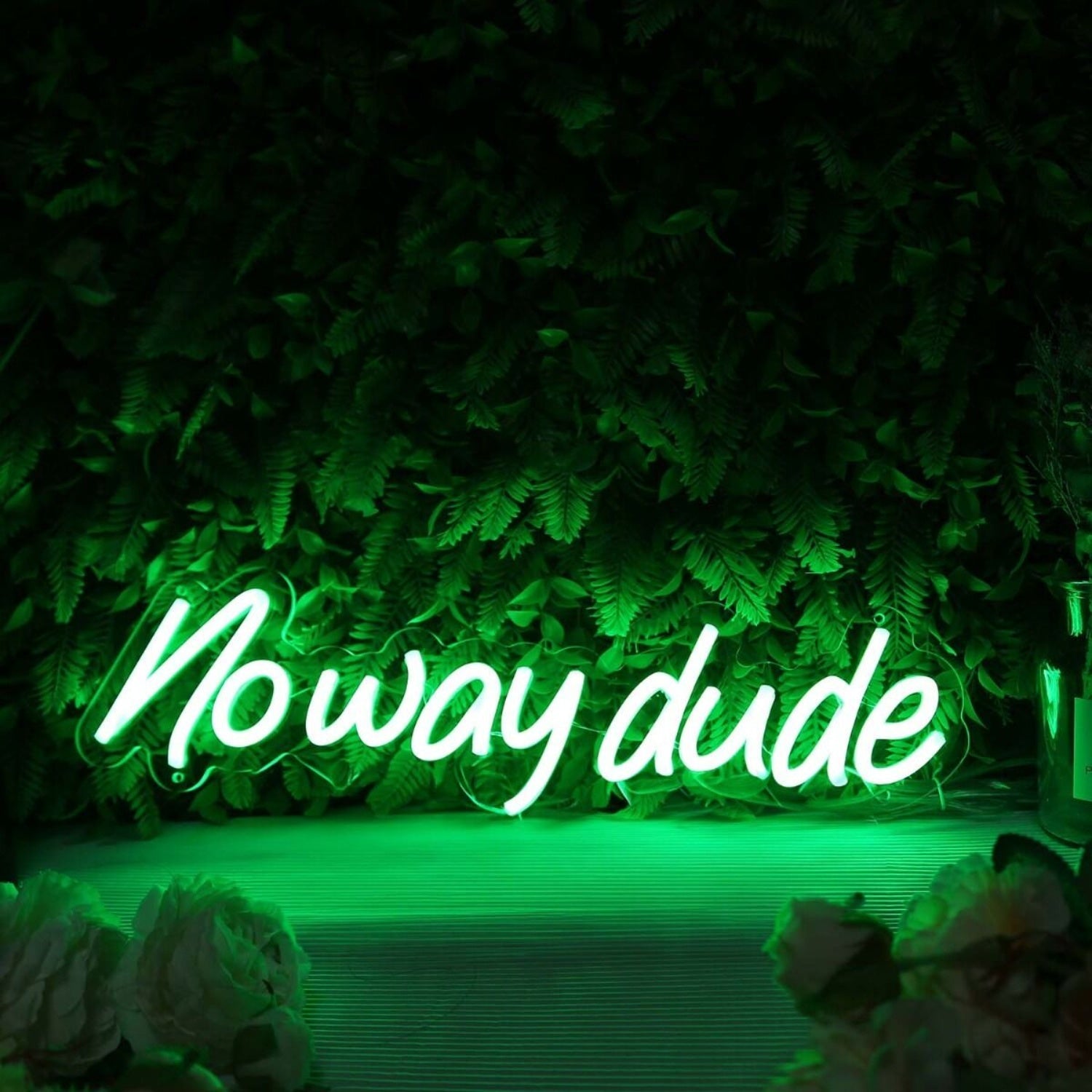 Noway Dude Green Led Neon Sign - Shineneon