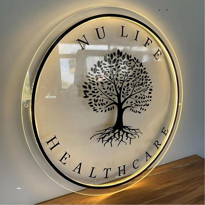 Nu Life Health Care Acrylic Business Logo Sign - Shineneon