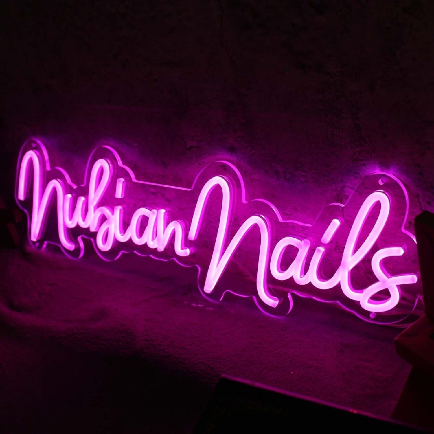 Nubian Nails Pink Led Neon Sign - Shineneon