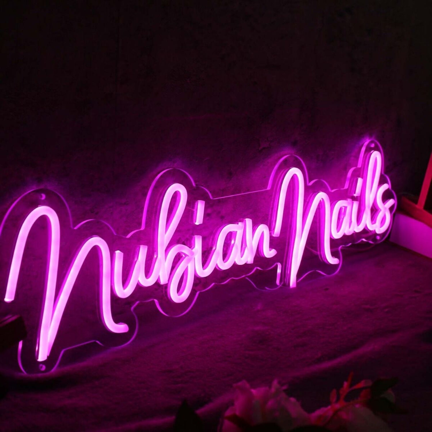 Nubian Nails Pink Led Neon Sign - Shineneon