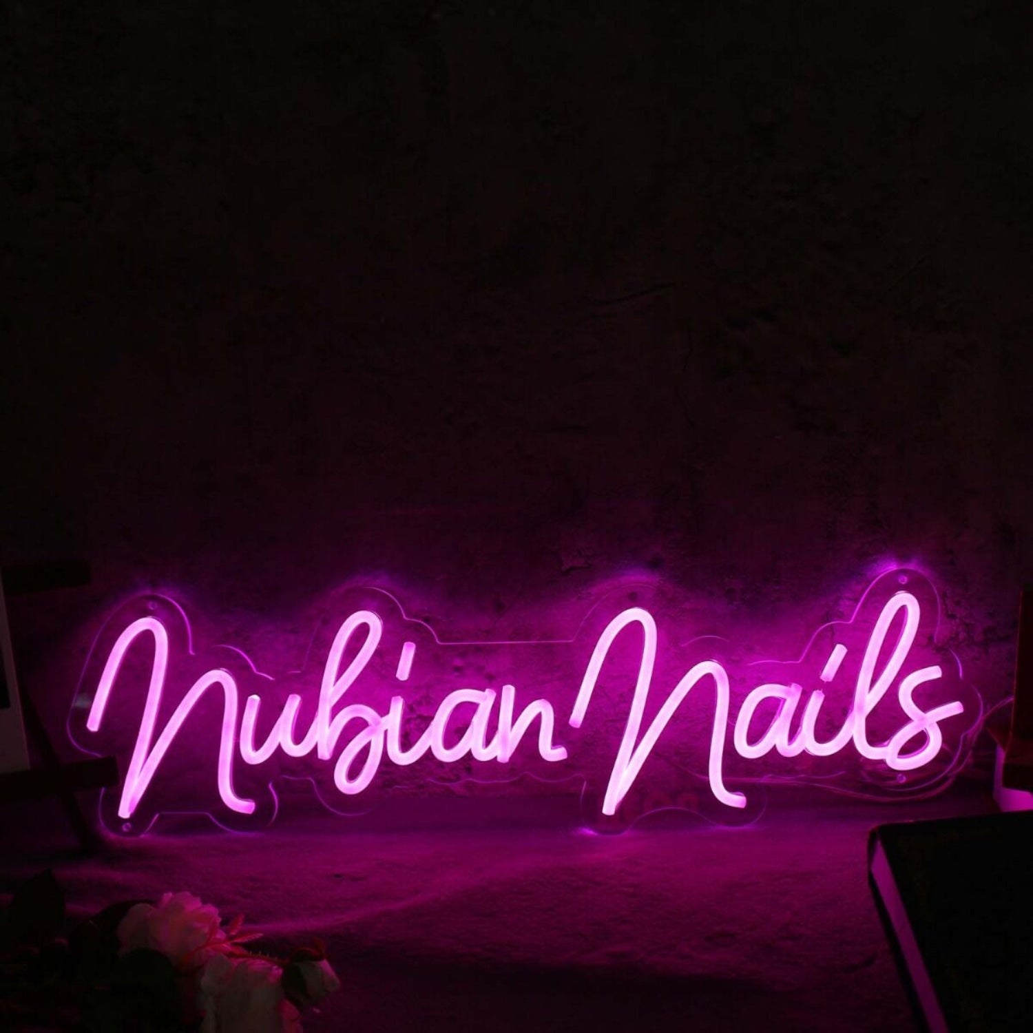 Nubian Nails Pink Led Neon Sign - Shineneon