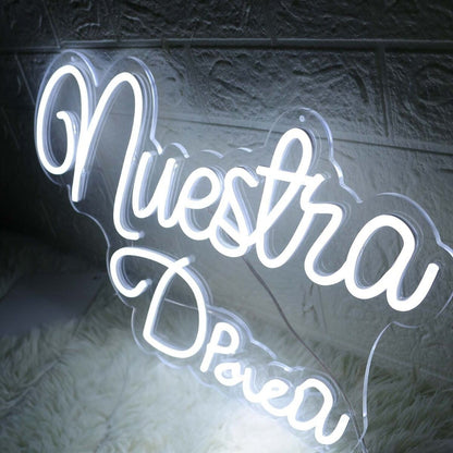 Nuestra Boda White Led Neon Sign - Shineneon