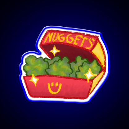 Nuggets Fast Food Led Neon Sign For Burger Place Rgb Color